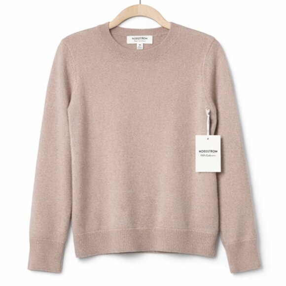 Nordstrom Sweaters - Nordstrom 100% Cashmere Crewneck Sweater – Tan Memoir – XS (NWT)